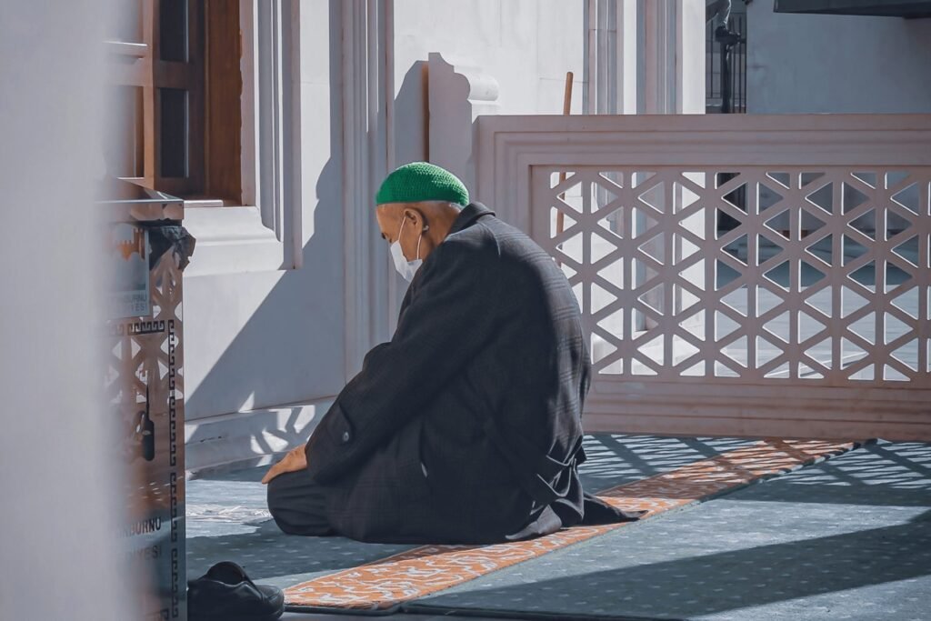 Worshipper in prayer